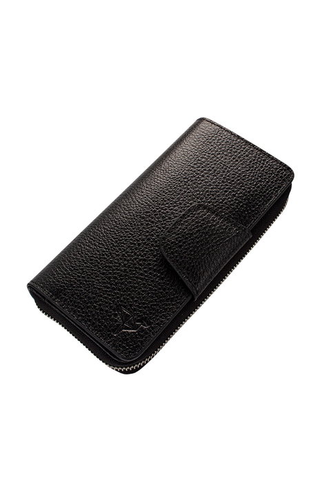 Zoozie Bags Cartera Lobby - Black, Cartera de Piel para Mujer, Elegante y Funcional con Cremallera, Color Negro